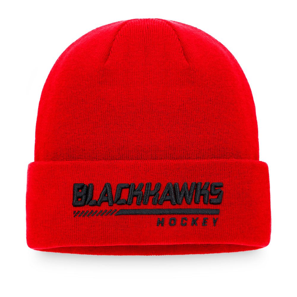 CHICAGO BLACKHAWKS FANATICS MEN'S AUTHENTIC PRO LOCKER ROOM CUFF BEANIE TOQUE sold by Pro Hockey Life