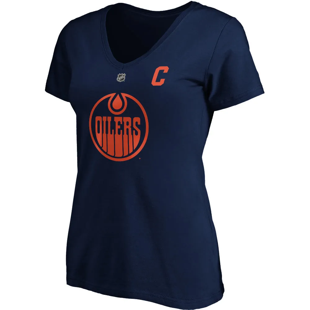 FANATICS WOMEN'S EDMONTON OILERS CONNOR MCDAVID NAME AND NUMBER NAVY T SHIRT sold by Pro Hockey Life product image thumbnail 2
