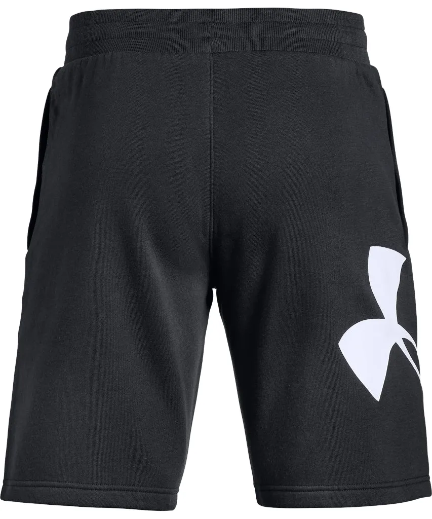 UNDER ARMOUR ADULT RIVAL FLEECE LOGO SHORTS - BLACK/WHITE sold by Pro Hockey Life product image thumbnail 2