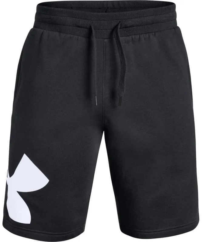 UNDER ARMOUR ADULT RIVAL FLEECE LOGO SHORTS - BLACK/WHITE made by Under Armour
