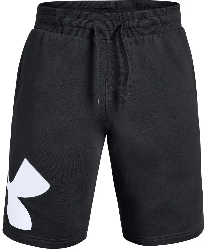 UNDER ARMOUR ADULT RIVAL FLEECE LOGO SHORTS - BLACK/WHITE sold by Pro Hockey Life