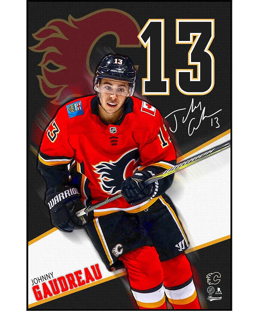JOHNNY GAUDREAU CALGARY FLAMES AUTHENTIC POSTER PLAQUE - 22X34 sold by Pro Hockey Life