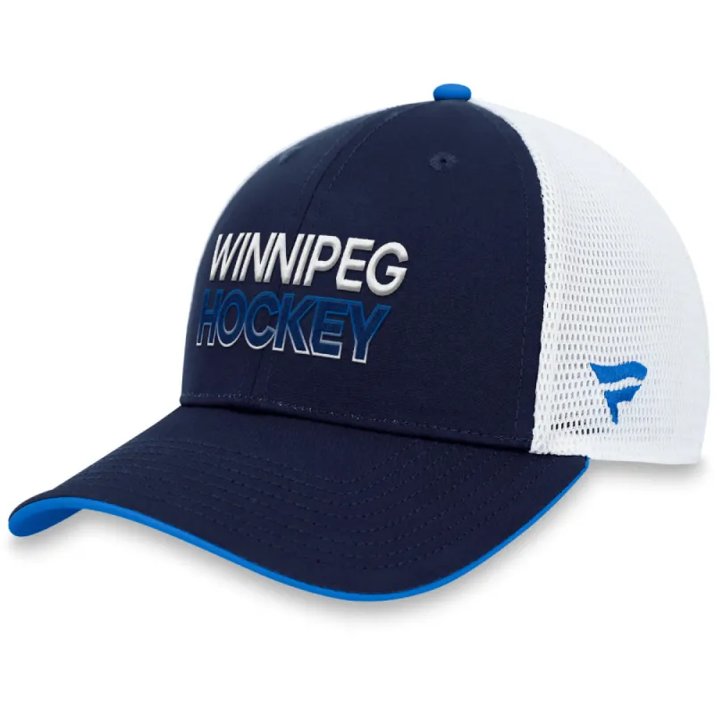 Fanatics Winnipeg Jets Authentic Pro Rink Structured Trucker Hat sold by Pro Hockey Life