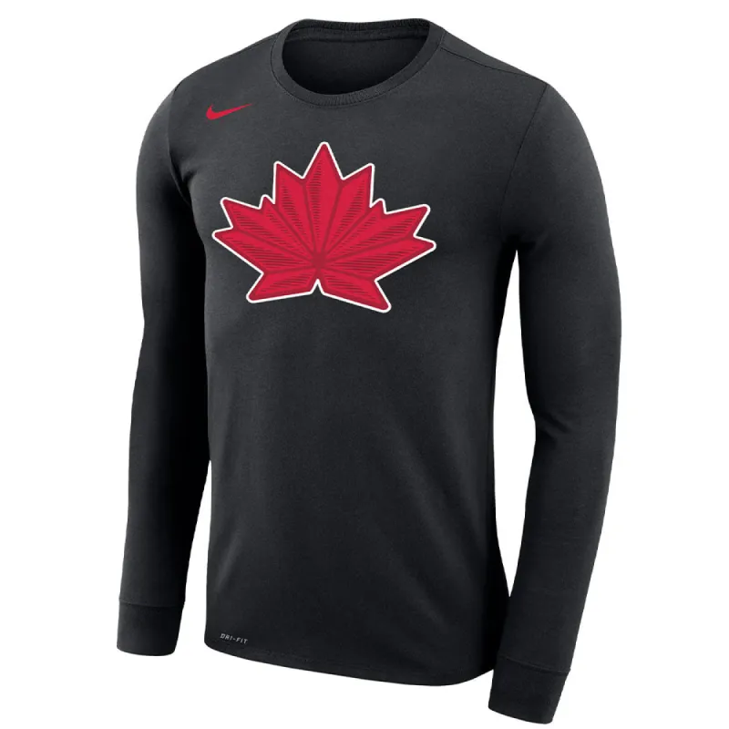 Nike Team Canada 2022 Dri-Fit Legend Practice Longsleeve Black Shirt sold by Pro Hockey Life