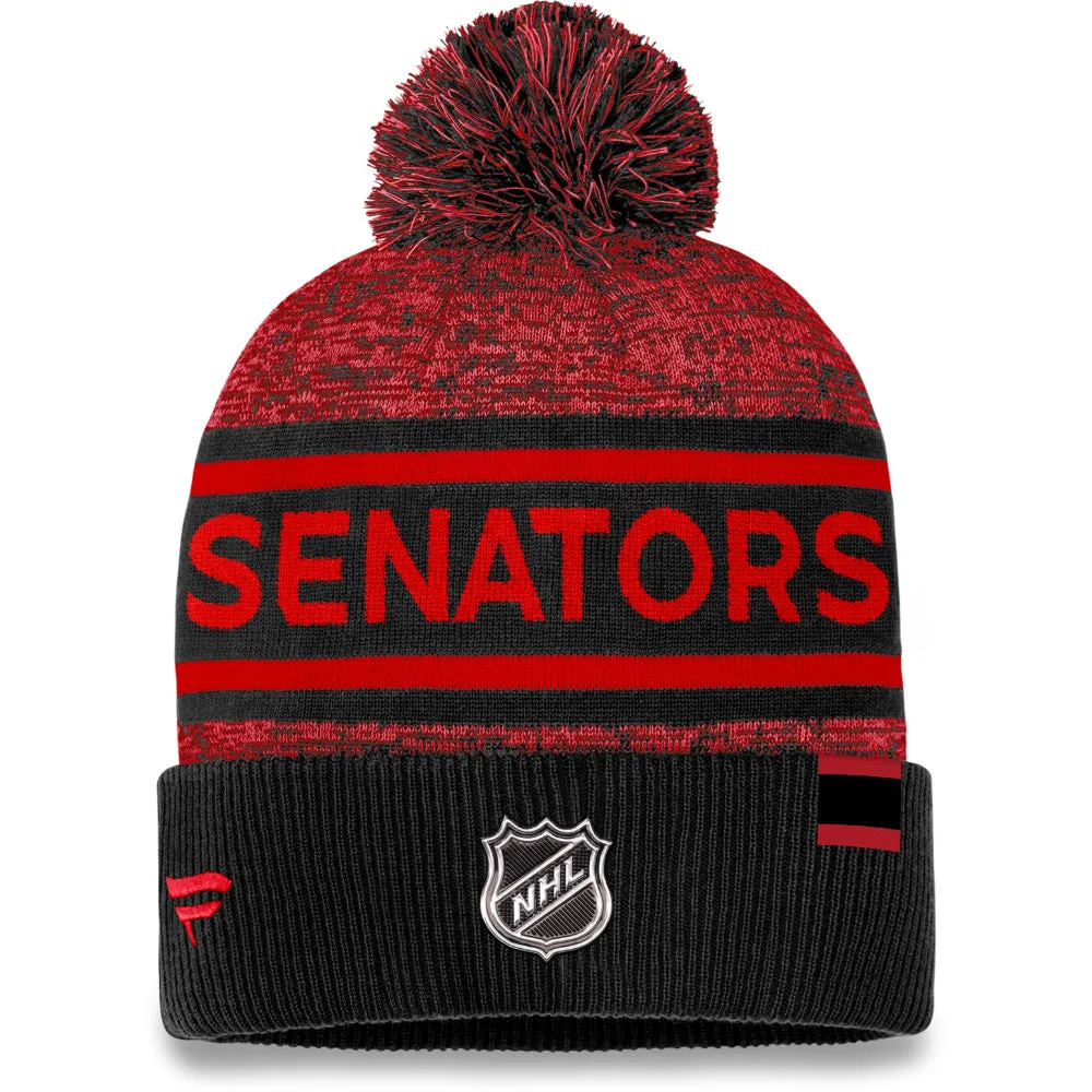 FANATICS OTTAWA SENATORS ADULT AUTHENTIC PRO HEATHERED CUFFED POM TOQUE sold by Pro Hockey Life product image thumbnail 2