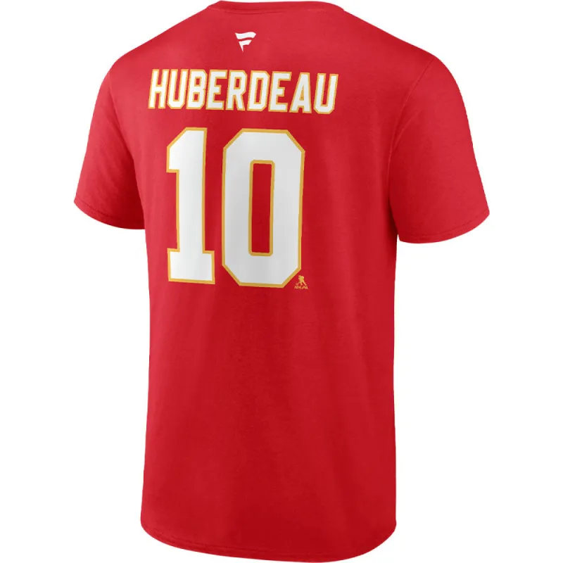 Fanatics Calgary Flames Jonathan Huberdeau Name And Number T Shirt sold by Pro Hockey Life
