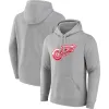 Fanatics Detroit Red Wings Primary Logo Grey Hoodie sold by Pro Hockey Life