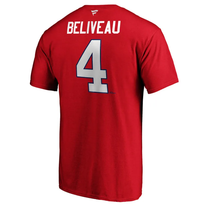 Jean Beliveau Montreal Canadiens Fanatics Adult Heritage T Shirt sold by Pro Hockey Life