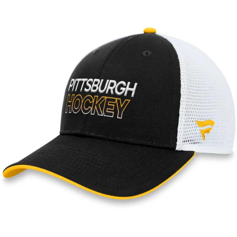 FANATICS PITTSBURGH PENGUINS AUTHENTIC PRO RINK STRUCTURED TRUCKER HAT sold by Pro Hockey Life