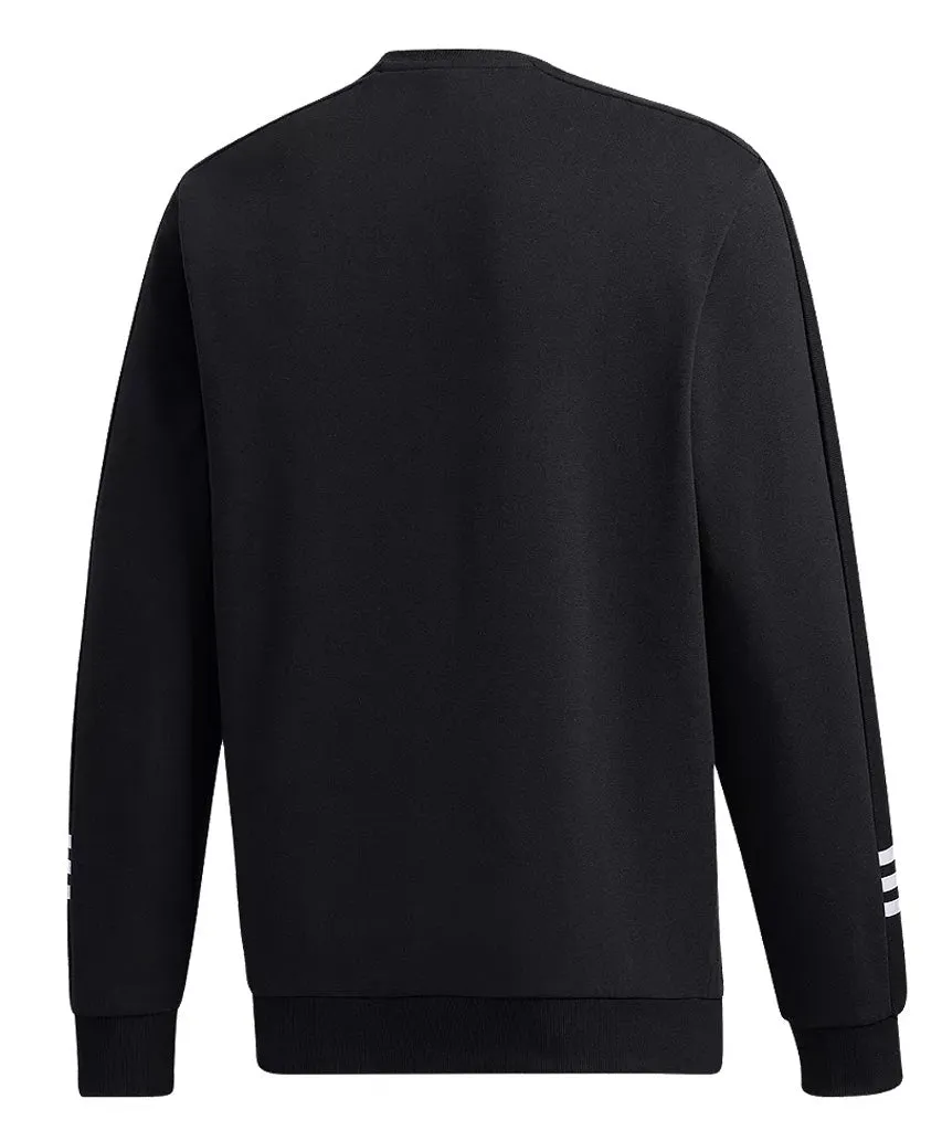Adidas Adult Cozy Fleece Sweater - Black/White sold by Pro Hockey Life product image thumbnail 2