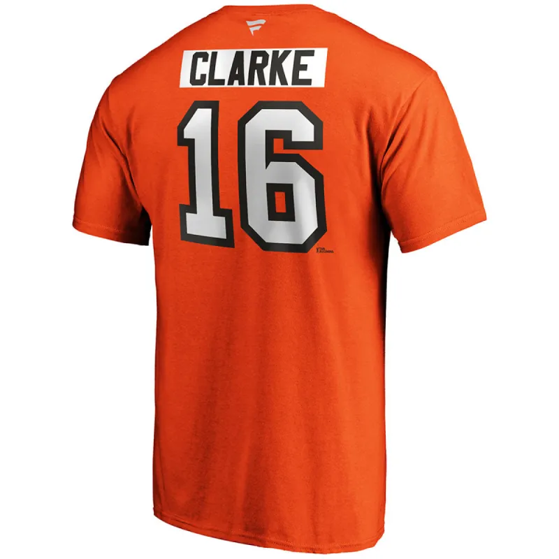 BOBBY CLARKE PHILADELPHIA FLYERS FANATICS ADULT HERITAGE T SHIRT sold by Pro Hockey Life