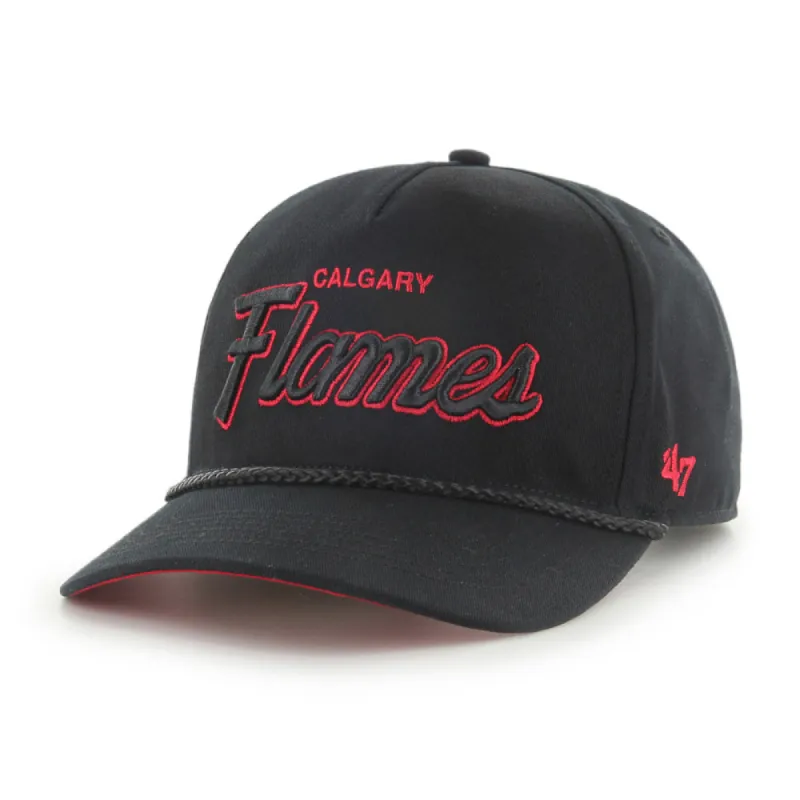 CALGARY FLAMES CROSSTOWN SCRIPT HITCH BLACK HAT made by Pro Hockey Life