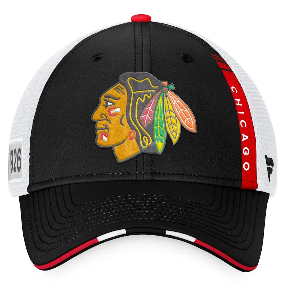 CHICAGO BLACKHAWKS FANATICS AUTHENTIC PRO 2022 NHL DRAFT STRUCTURED TRUCKER HAT sold by Pro Hockey Life product image thumbnail 2