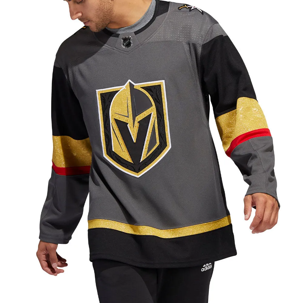 VEGAS GOLDEN KNIGHTS ADIDAS ADIZERO PRIMEGREEN AUTHENTIC GREY HOME JERSEY sold by Pro Hockey Life product image thumbnail 3