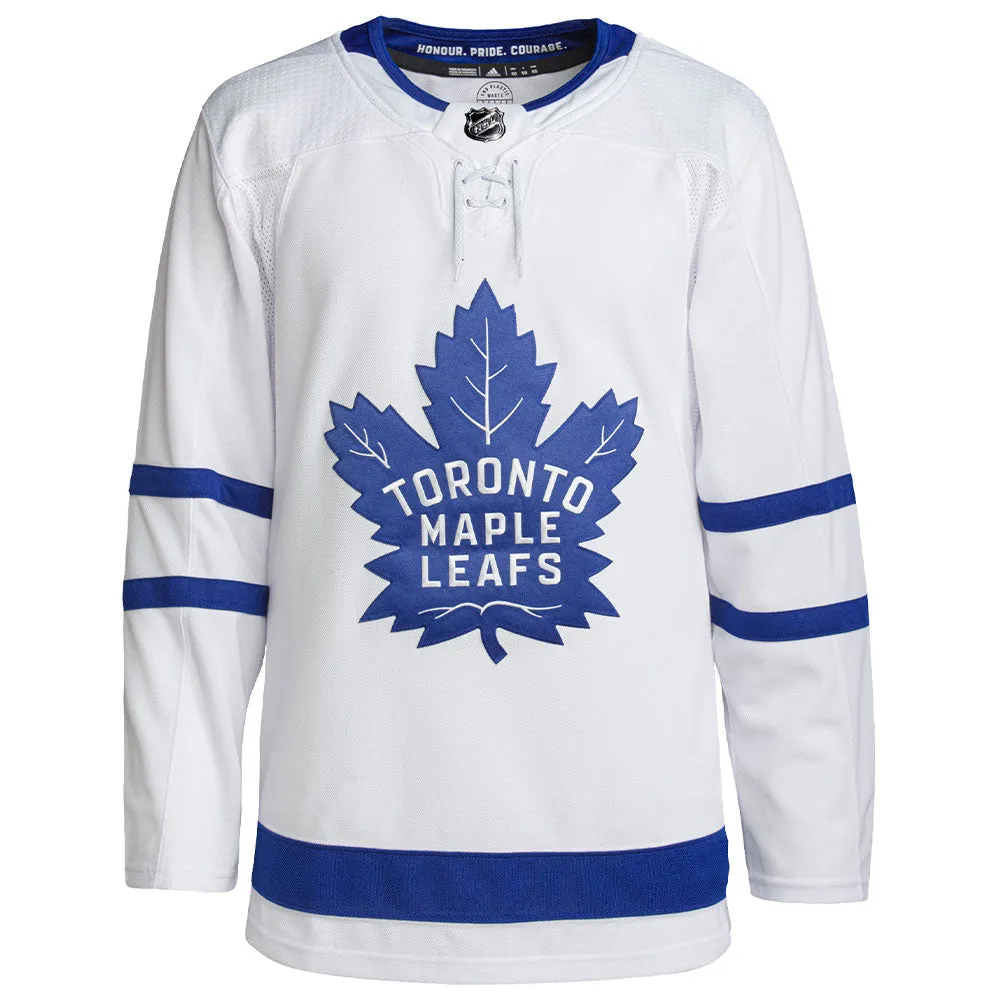 Toronto Maple Leafs Adidas Adizero Primegreen Authentic White Away Jersey sold by Pro Hockey Life