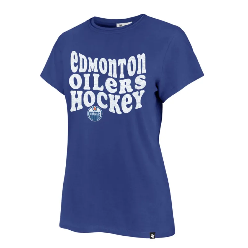 Edmonton Oilers Women's Free Spirit 47 Frankie Blue T Shirt sold by Pro Hockey Life
