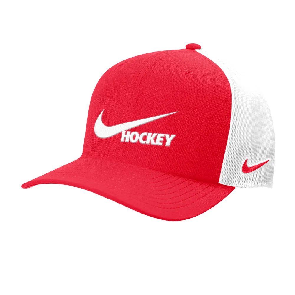 NIKE HOCKEY CL99 RED TRUCKER HAT sold by Pro Hockey Life
