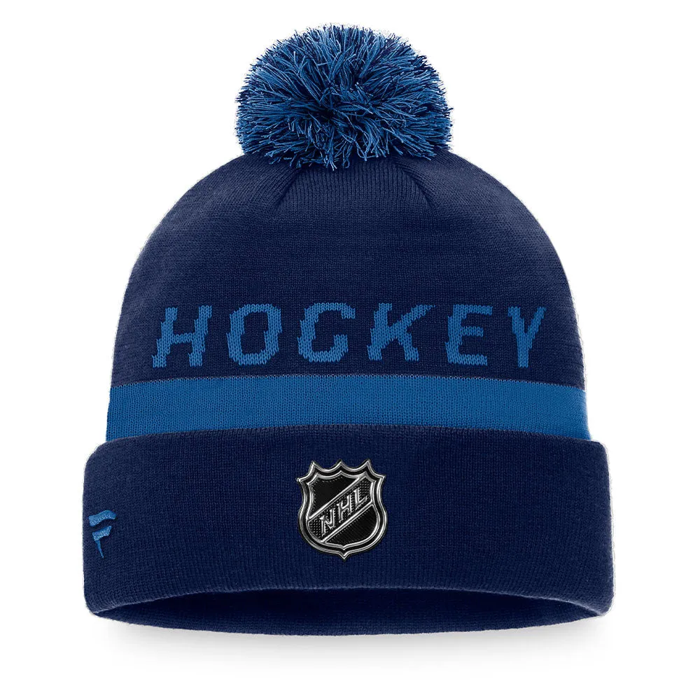 WINNIPEG JETS FANATICS MEN'S AUTHENTIC PRO LOCKER ROOM BEANIE CUFF POM TOQUE sold by Pro Hockey Life product image thumbnail 2