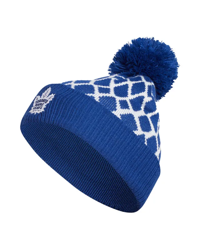 Toronto Maple Leafs Adidas Men'S Cuffed Knit Pom Netminder Beanie sold by Pro Hockey Life