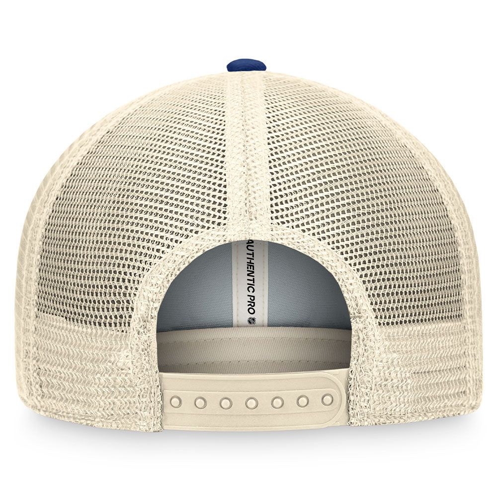 FANATICS EDMONTON OILERS 2023 NHL HERITAGE CLASSIC AUTHENTIC PRO ADJUSTABLE TRUCKER HAT sold by Pro Hockey Life product image thumbnail 4