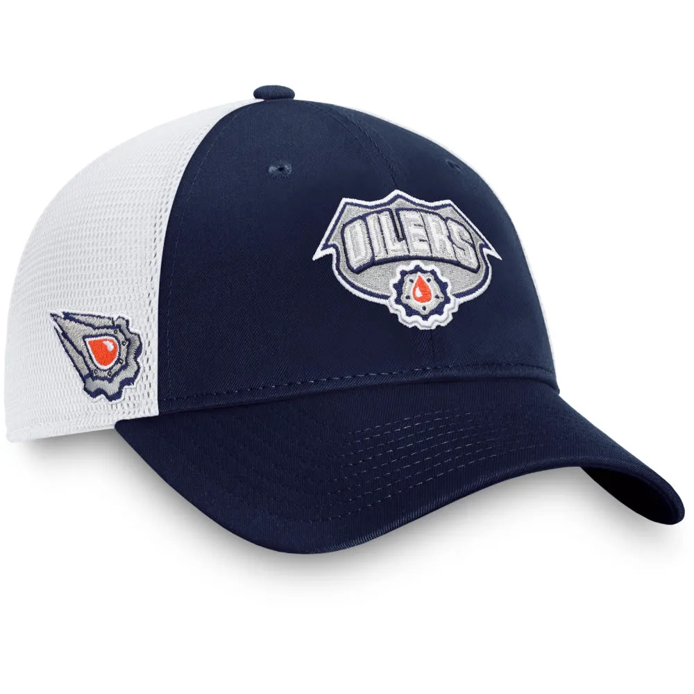 FANATICS EDMONTON OILERS AP RR STRUCT ADJ MESHBACK HAT NAVY sold by Pro Hockey Life