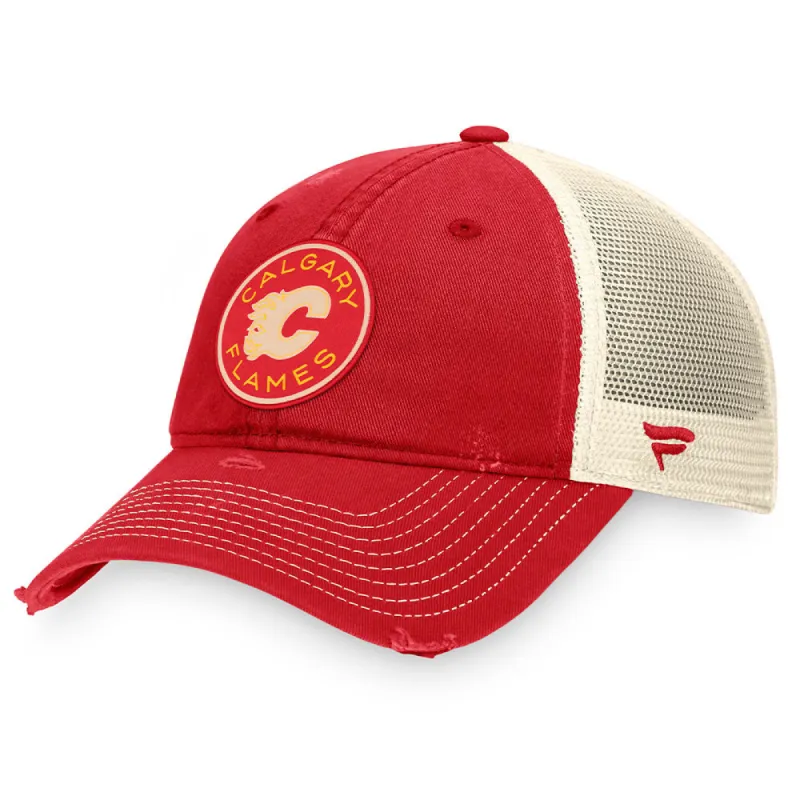 Fanatics Calgary Flames 2023 Nhl Heritage Classic Authentic Pro Adjustable Trucker Hat sold by Pro Hockey Life