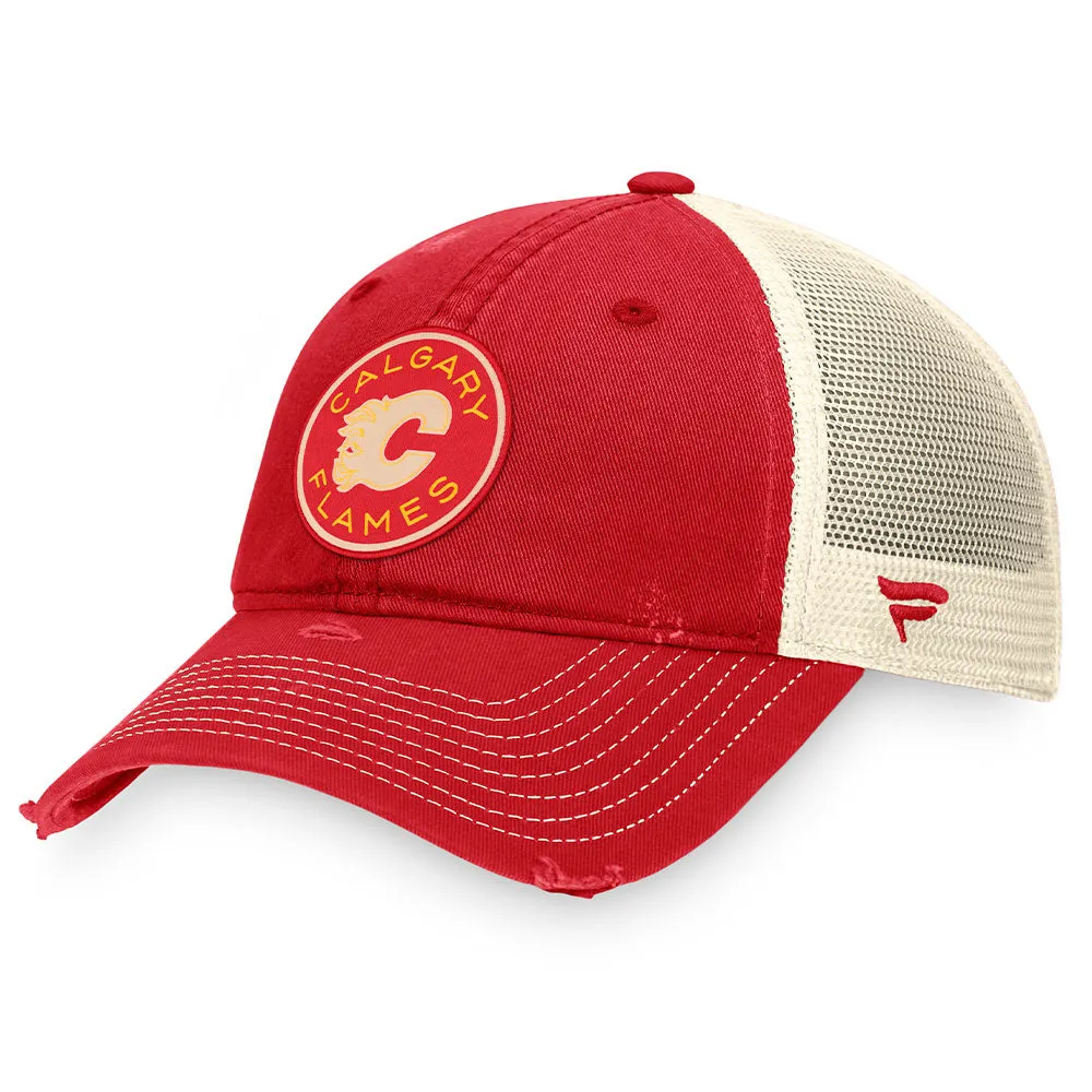 Fanatics Calgary Flames 2023 Nhl Heritage Classic Authentic Pro Adjustable Trucker Hat sold by Pro Hockey Life