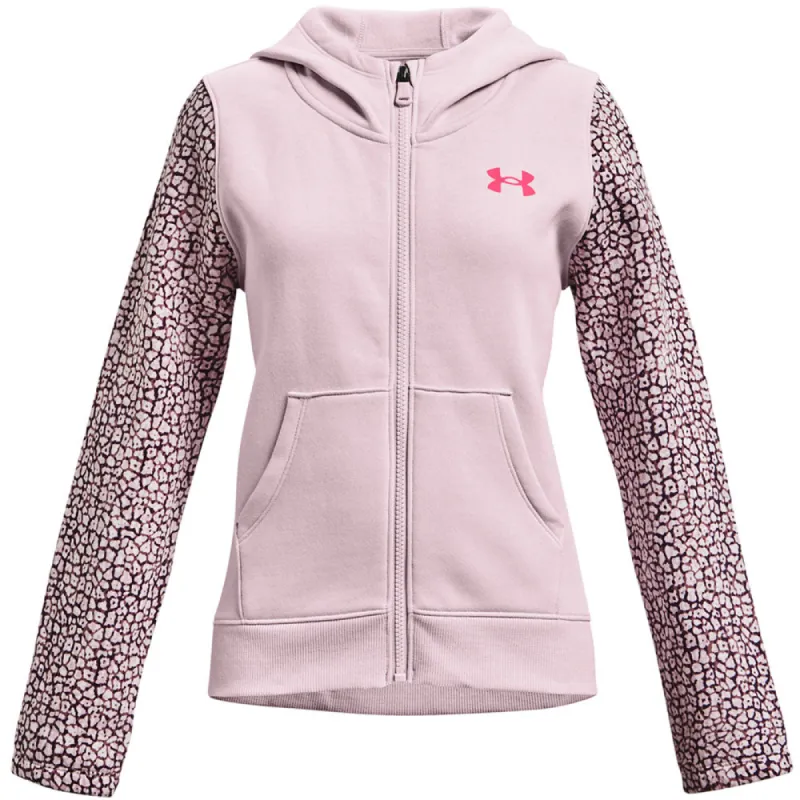 UNDER ARMOUR GIRLS RIVAL FLEECE FULL ZIP HOODIE - LIGHT PINK sold by Pro Hockey Life