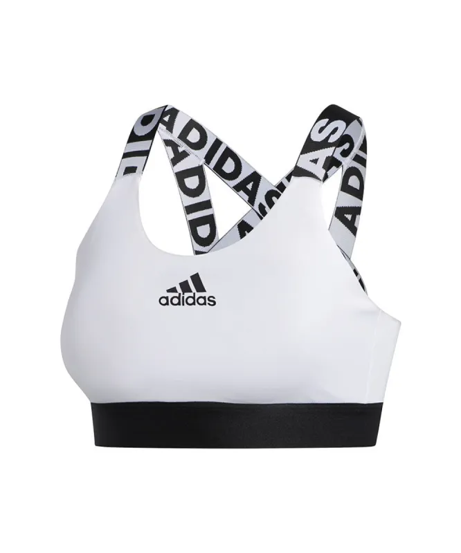 Adidas Women'S Drst Banded Bra - White/Black sold by Pro Hockey Life
