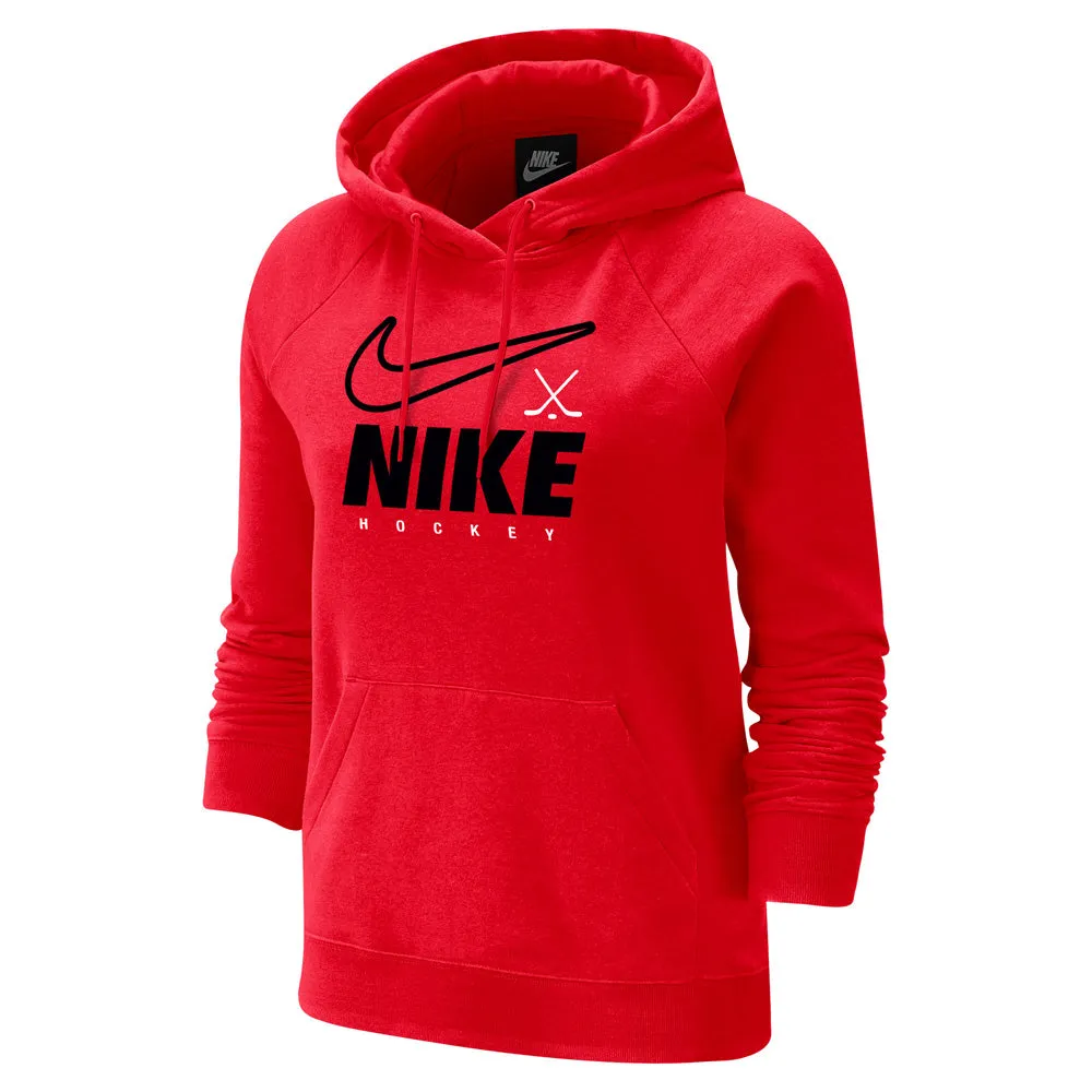 Nike Women'S Hockey Varsity Fleece Red Pullover Hoodie sold by Pro Hockey Life