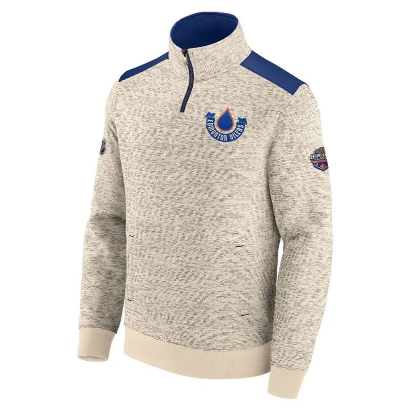 FANATICS EDMONTON OILERS 2023 NHL HERITAGE CLASSIC QUARTER ZIP SHIRT sold by Pro Hockey Life
