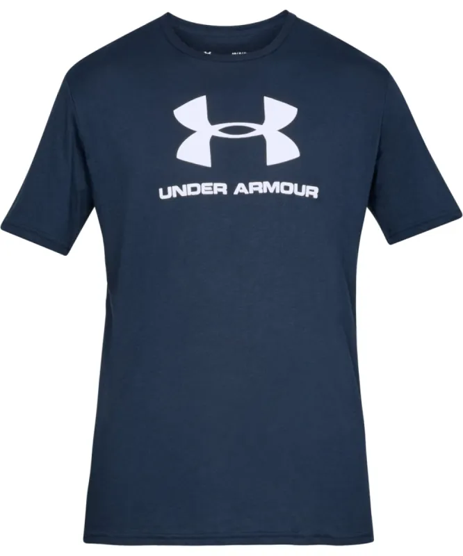 Under Armour Sportstyle Logo Adult Short Sleeve Shirt - Navy sold by Pro Hockey Life