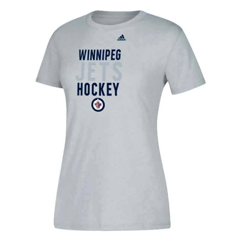 WINNIPEG JETS ADIDAS WOMEN'S LINED MIDDLE TEAM T SHIRT sold by Pro Hockey Life