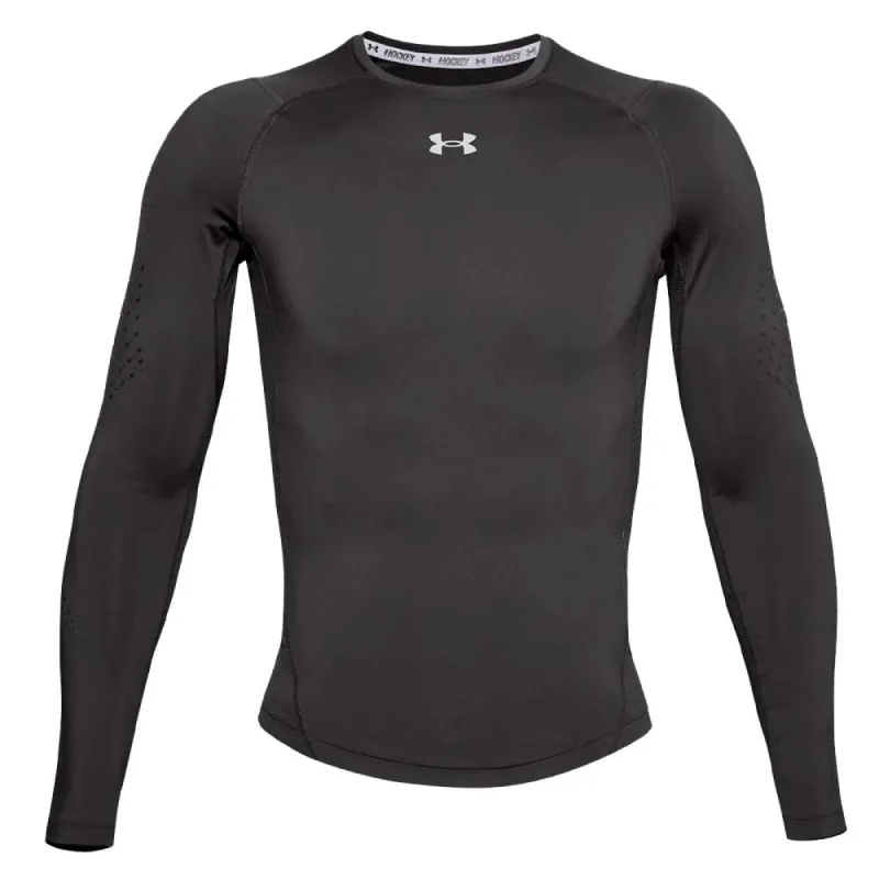 Under Armour Senior Hockey Long Sleeve Fitted Grippy Top - Grey sold by Pro Hockey Life
