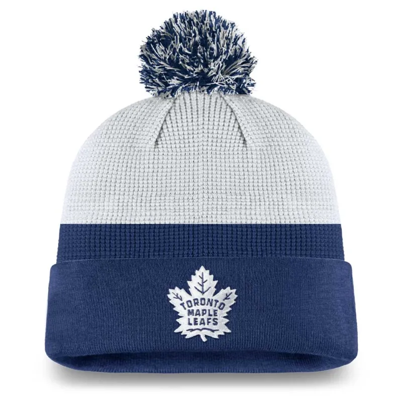 TORONTO MAPLE LEAFS FANATICS MEN'S AUTHENTIC PRO DRAFT CUFFED KNIT POM TOQUE sold by Pro Hockey Life