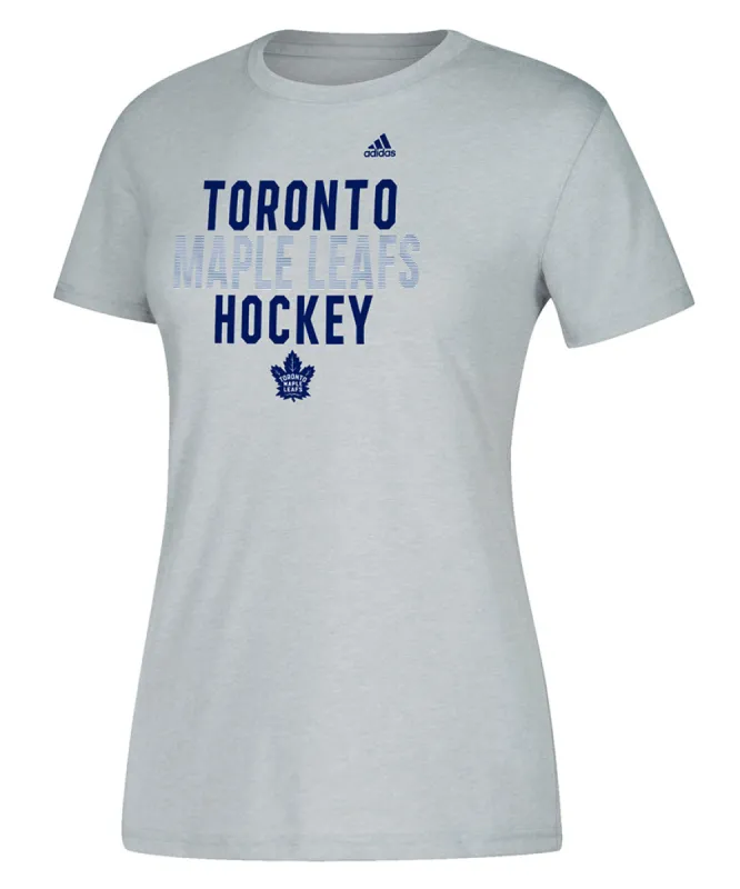 TORONTO MAPLE LEAFS ADIDAS WOMEN'S LINED MIDDLE TEAM T SHIRT sold by Pro Hockey Life