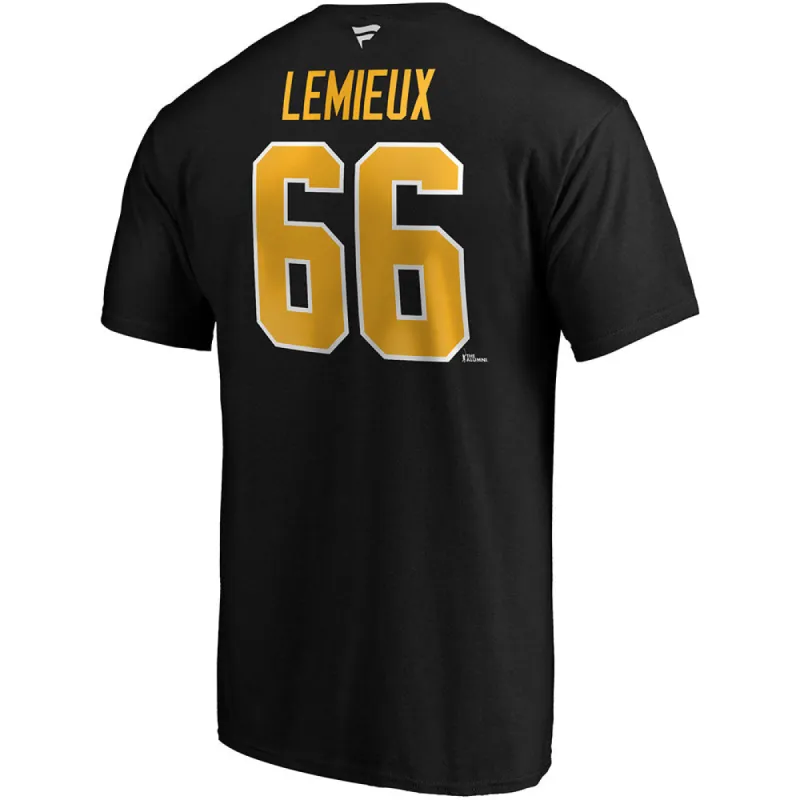 Mario Lemieux Pittsburgh Penguins Fanatics Adult Heritage T Shirt made by Fanatics