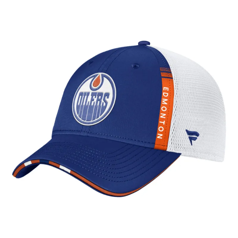 EDMONTON OILERS FANATICS AUTHENTIC PRO 2022 NHL DRAFT STRUCTURED TRUCKER HAT sold by Pro Hockey Life