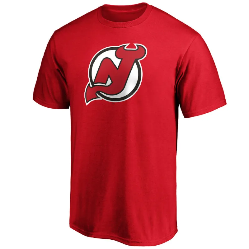 New Jersey Devils Fanatics Adult Primary Logo Shirt sold by Pro Hockey Life