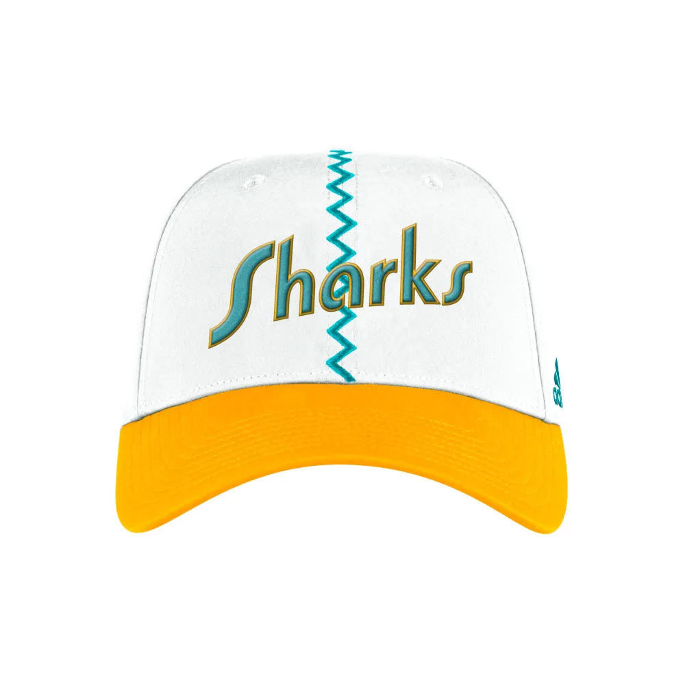 ADIDAS SAN JOSE SHARKS REVERSE RETRO 2.0 ADULT STRETCH HAT sold by Pro Hockey Life