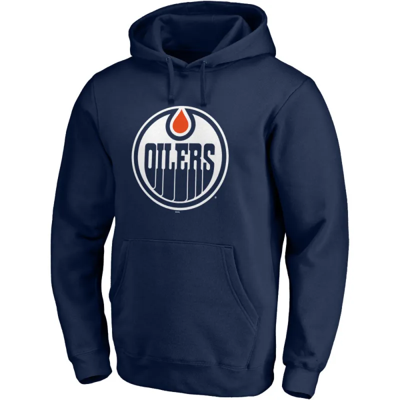 FANATICS EDMONTON OILERS PRIMARY LOGO NAVY HOODIE sold by Pro Hockey Life