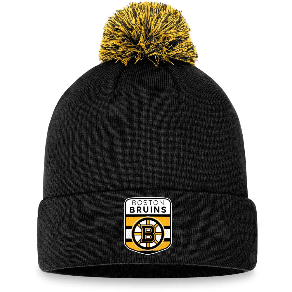 Fanatics Boston Bruins Draft Cuffed Pom Toque sold by Pro Hockey Life