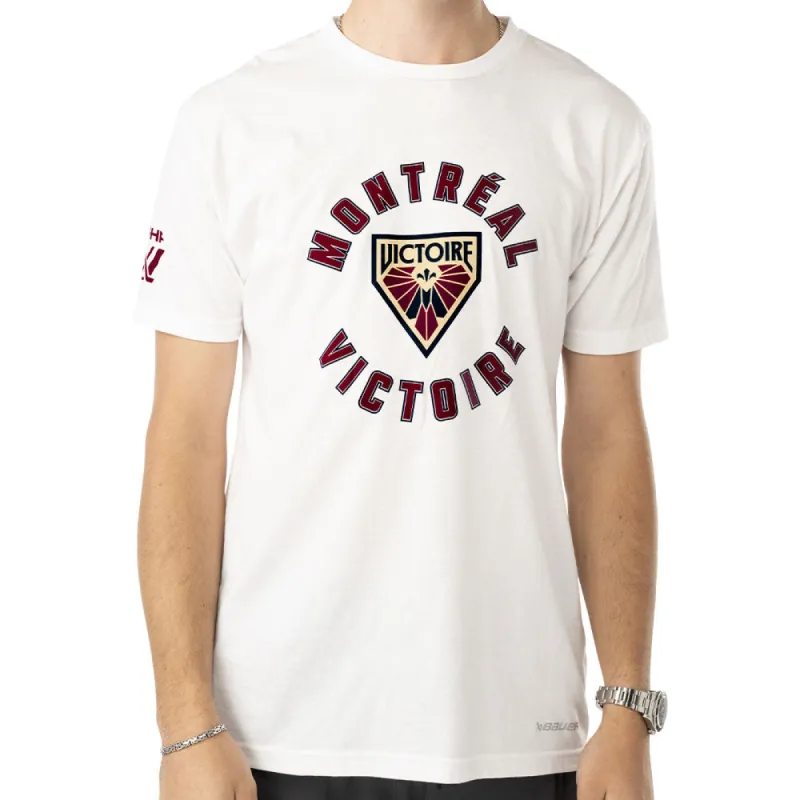 Pwhl Montreal Victoire Adult White T Shirt sold by Pro Hockey Life