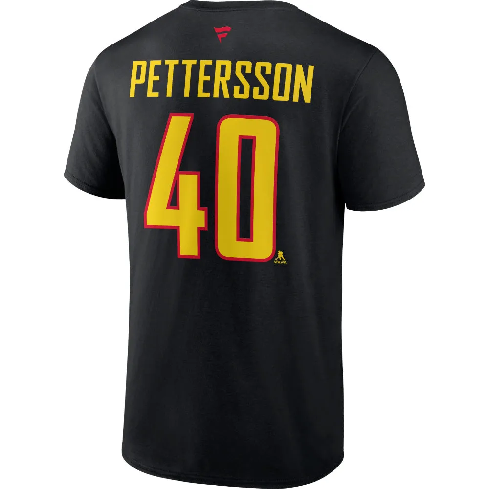 Fanatics Vancouver Canucks Elias Pettersson Heritage Adult Name And Number T Shirt sold by Pro Hockey Life