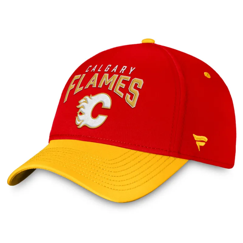 Fanatics Calgary Flames Fundamental Adult Structured Flex Hat sold by Pro Hockey Life