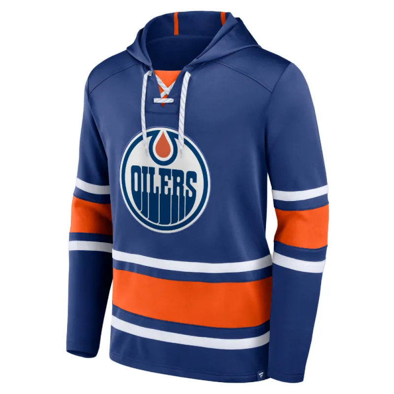 Fanatics Edmonton Oilers Adult Blue Jersey Hoodie made by Fanatics