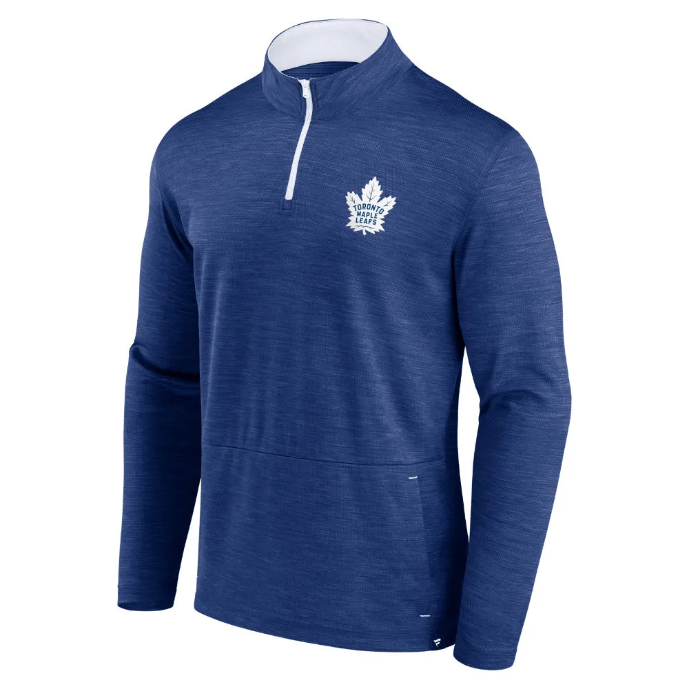 Fanatics Toronto Maple Leafs Adult Blue Long Sleeve 1/4 Zip sold by Pro Hockey Life