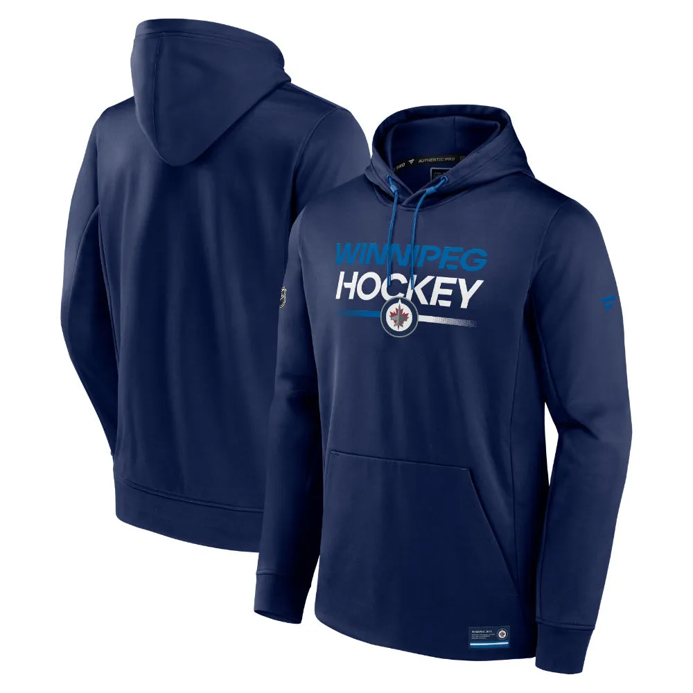 Fanatics Winnipeg Jets Authentic Pro Adult Navy Pullover Hoodie sold by Pro Hockey Life product image thumbnail 3