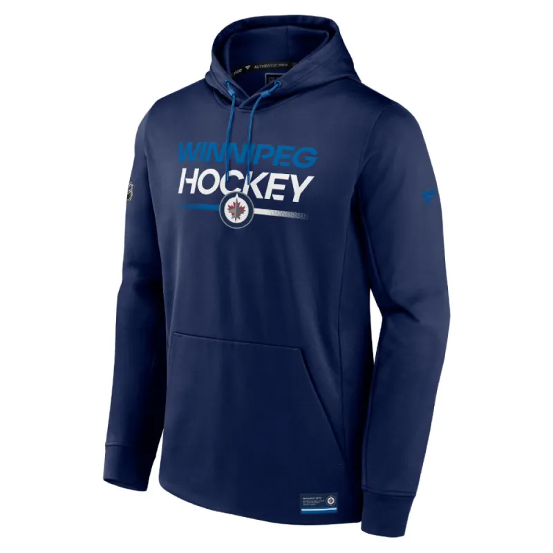 Fanatics Winnipeg Jets Authentic Pro Adult Navy Pullover Hoodie sold by Pro Hockey Life