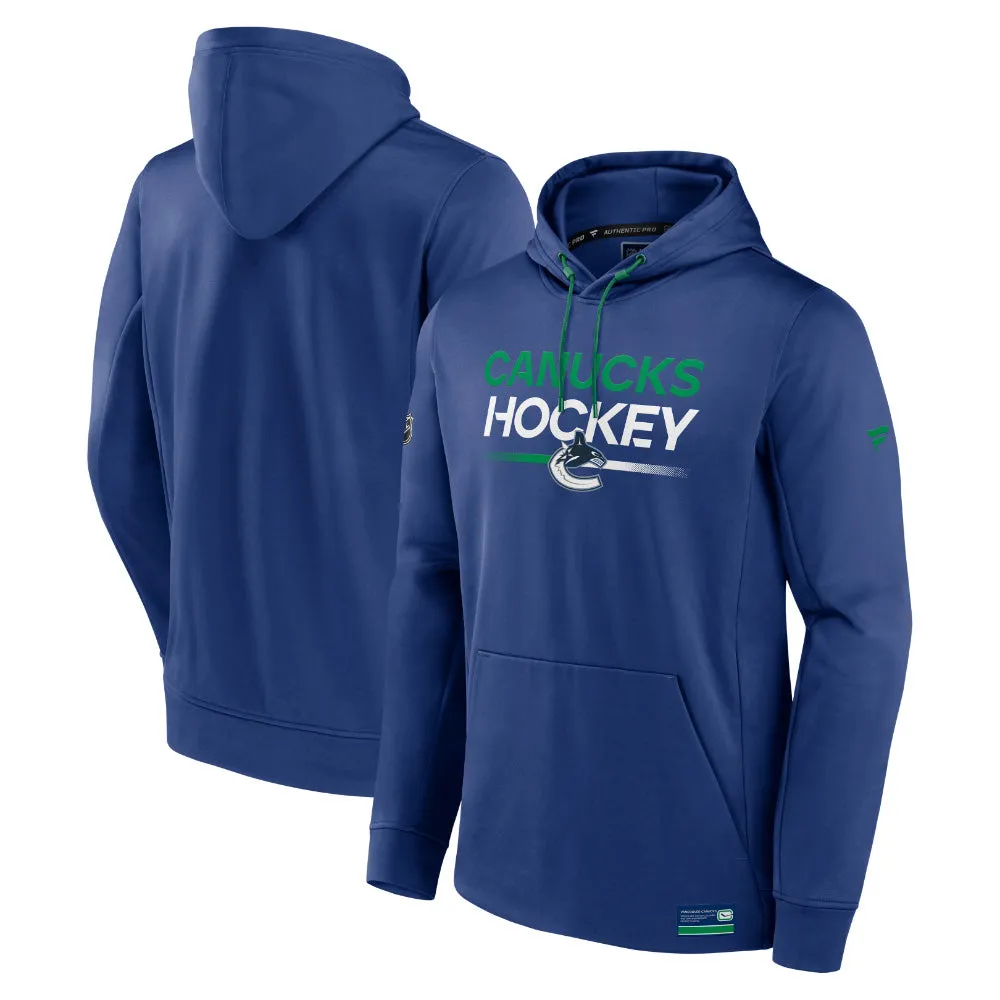 Fanatics Vancouver Canucks Authentic Pro Adult Navy Pullover Hoodie sold by Pro Hockey Life product image thumbnail 3